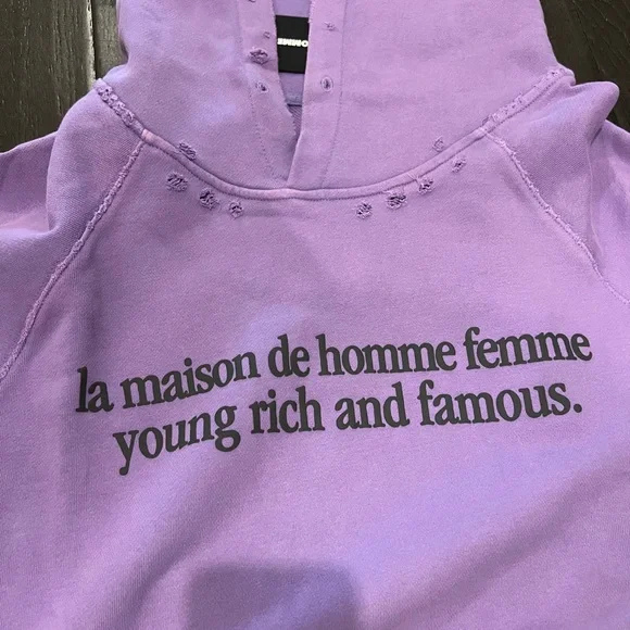 La Maison De Homme Femme Purple Hoodie